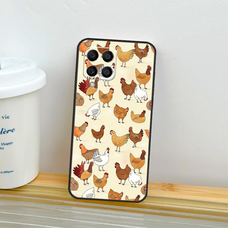 Chicken Pattern Case For Samsung Galaxy M21 M31 M11 M13 M54 M34 M14 M56 M36 M16 M53 M32 M52 M35 M55 M15 M06