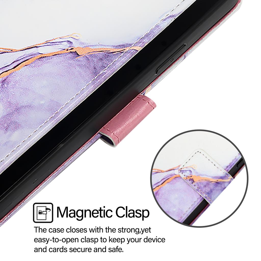 For Xiaomi Redmi Note 15 Pro 5G Case with Strap Marble Pattern Leather Phone Cover Card Holder