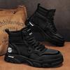 Мода CYYTL Мужские Ботинки Кожаные Повседневные Туфли Уличная Платформа Для Ходьбы Мода Роскошный Дизайнер Ботильоны Рабочие Высокие Кроссовки Ковбой Зима