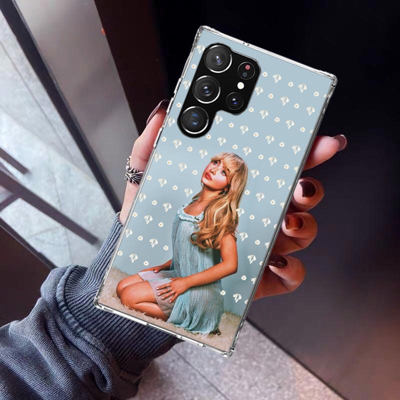 CR66 S-Sabrina C-Carpenter Чехол для телефона для Samsung Galaxy S23 S24 S25 Edge S26 Ultra S22 + S21 Plus S20 FE Чехол Силиконовый Принт S