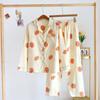 Spring/Summer  New Women's 100% Cotton Gauze Thin Long Sleeve Pants Two Piece Cardigan Homewear Set Sleepwear Pijama