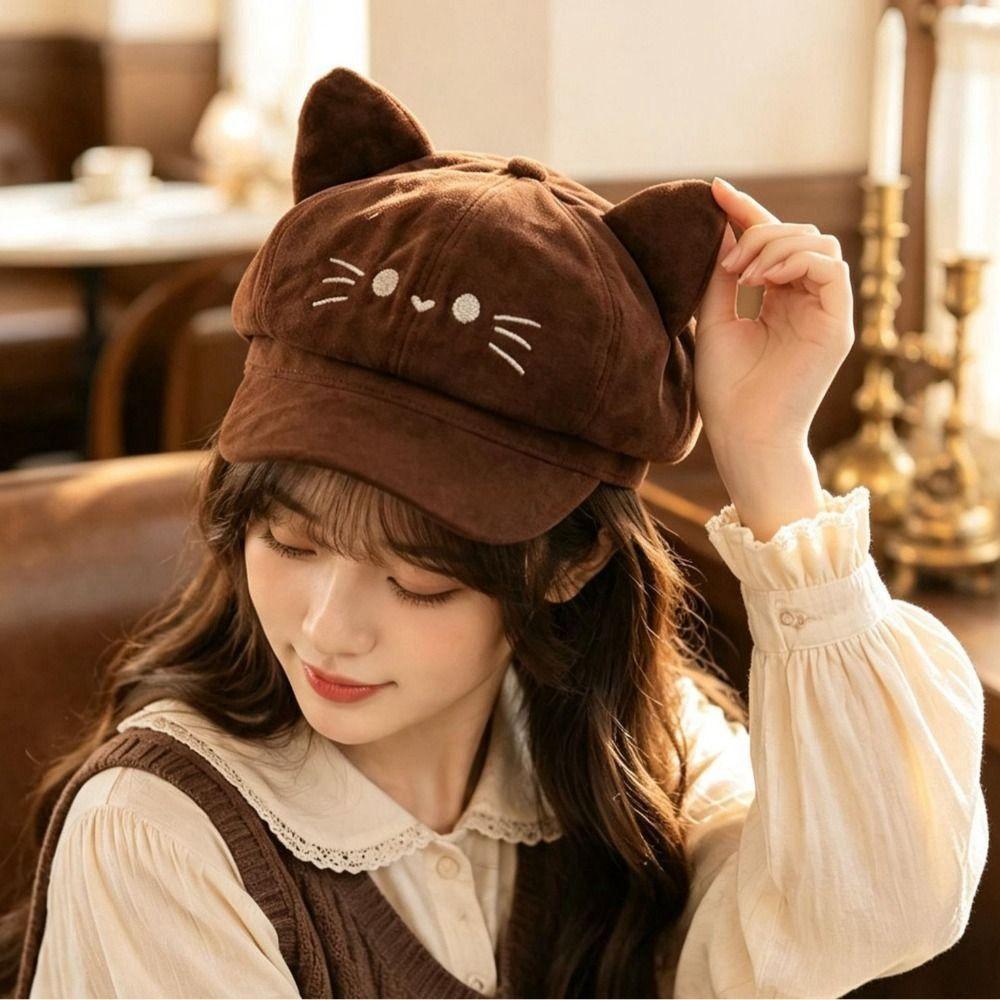 Spice Girl Octagonal Hat Y2K Painter Artist Cap Cute Newsboy Hat Daily