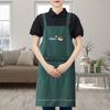 Waterproof PVC Cooking Apron Japanese Korean Style Oil-proof Non-stick Cooking Chef Apron with Large Front Pockets