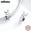 Innocence Rabbit Animal Charm 925 Sterling Silver Jewelry Fit Original Bracelet & Bangle