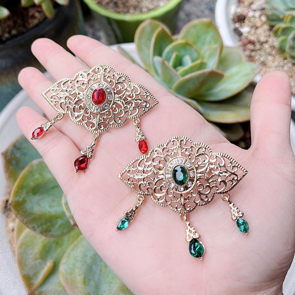 Chic Gold Color Crystal Brooch For Women Brooch Pins Flower Arabesque Bridal Wedding Jewelry