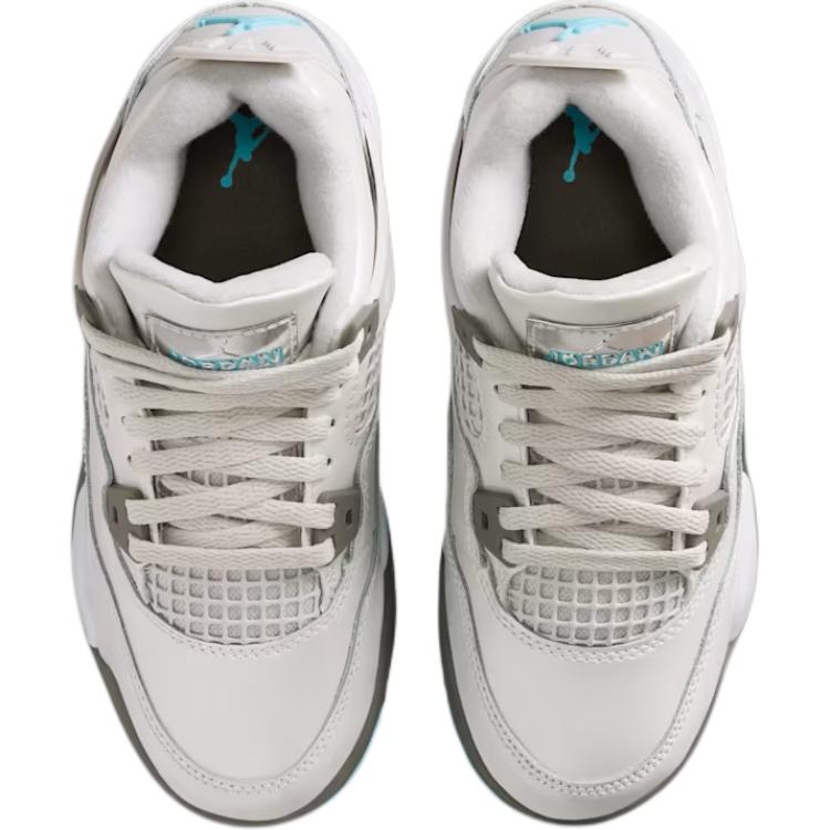 Air Jordan 4 Retro PS Photon Dust Blue Chill Детские кроссовки Серый Плоский-Оловянный Белый HV4682-014
