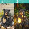 Solar Bear Lamp Figurine Weather-proof Outdoor Garden Yard Pathway Patio Lawn LED Honey Jar Bear Resin Statue Sculpture Decoration Light