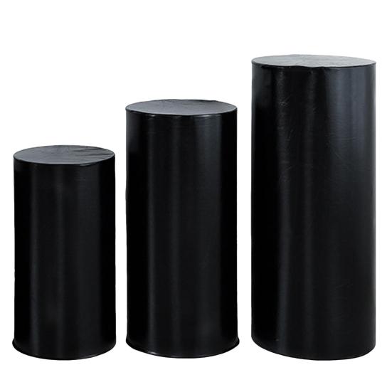 3 Pcs Party Cylinder Pedestal Stand Cover Plinth Pillar Decorative Sleeves Birthday Party Wedding Decor Dessert Base Wrap Cloth Party Planner