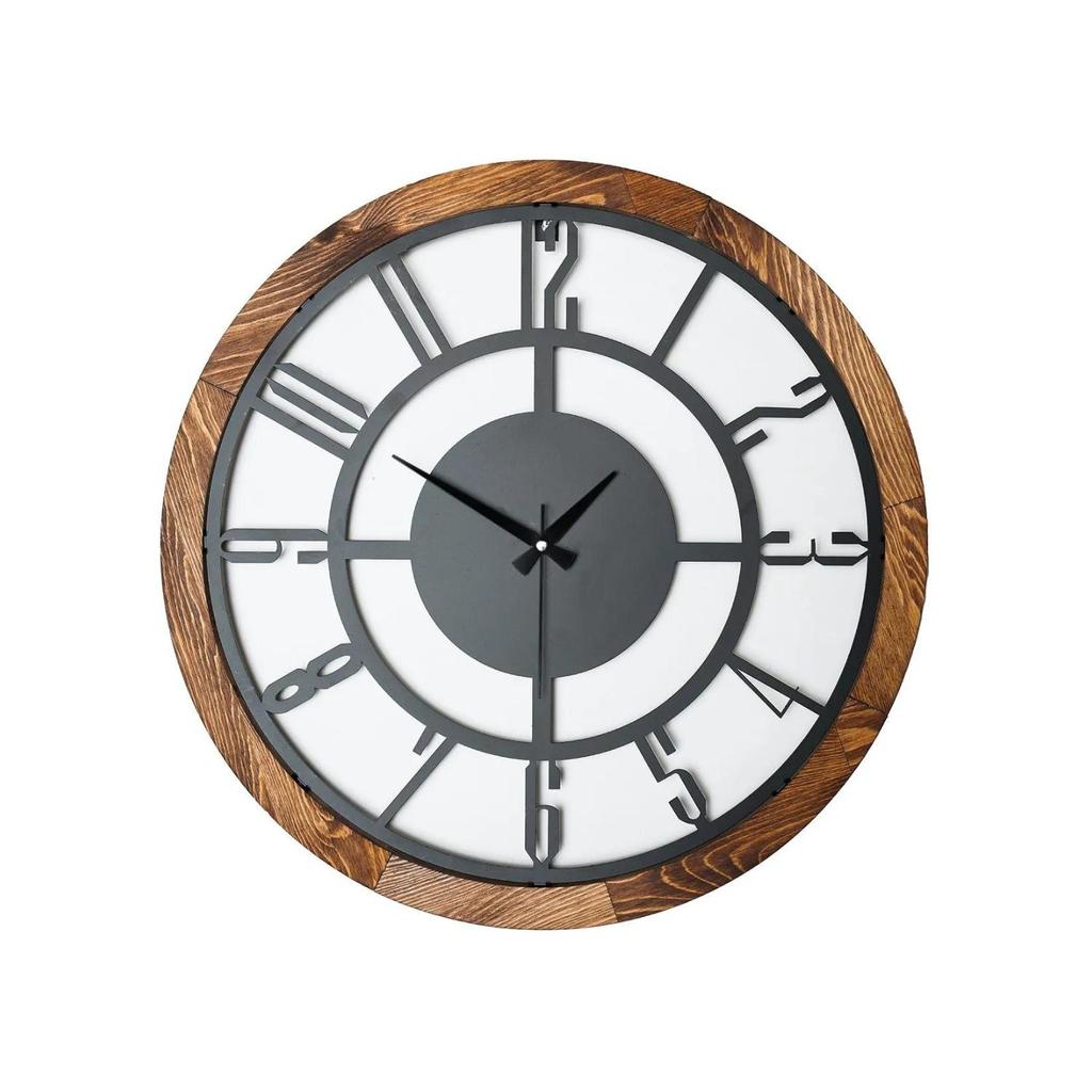 MUYIKA A Bunnela Silver, Red, Black Metal Color Wall Clock 50x50cm MDS-50