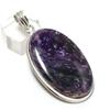 Russian Charoite Gemstone Handmade 925 Sterling Silver Pendant 2.36" V5d19