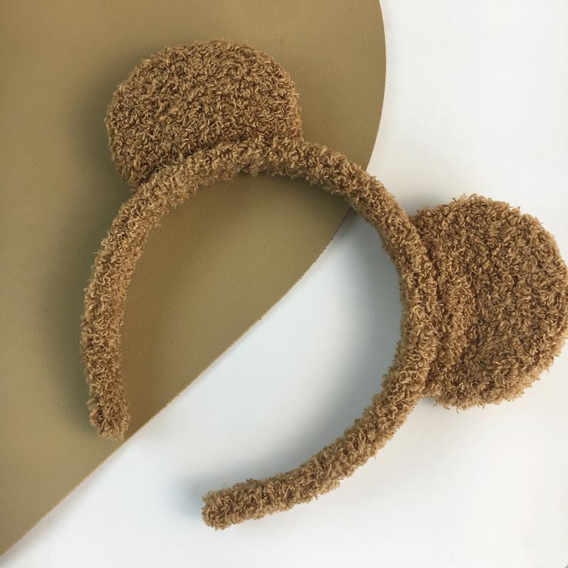 Плюшевый обруч для волос Лолита Животное Медвежьи ушки Головной убор Пушистая повязка на голову Милый головной убор Аниме Маскарадный костюм Косплей Аксессуары