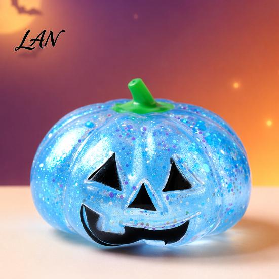 Classroom Stress Toy 1/2/3Pcs Halloween Pumpkin Relief Toy, Creepy Head Squeeze Decompression Glitter Ball for Kids Adults, Party Favors