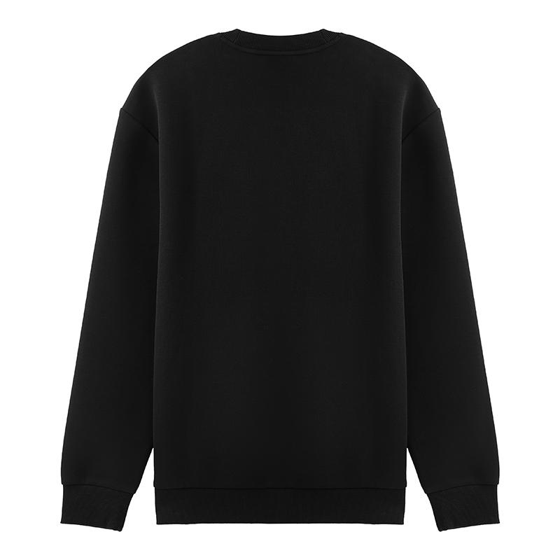 Li Ning Sweatshirts Unisex Black Crew Neck Moderate AWDVG91-1