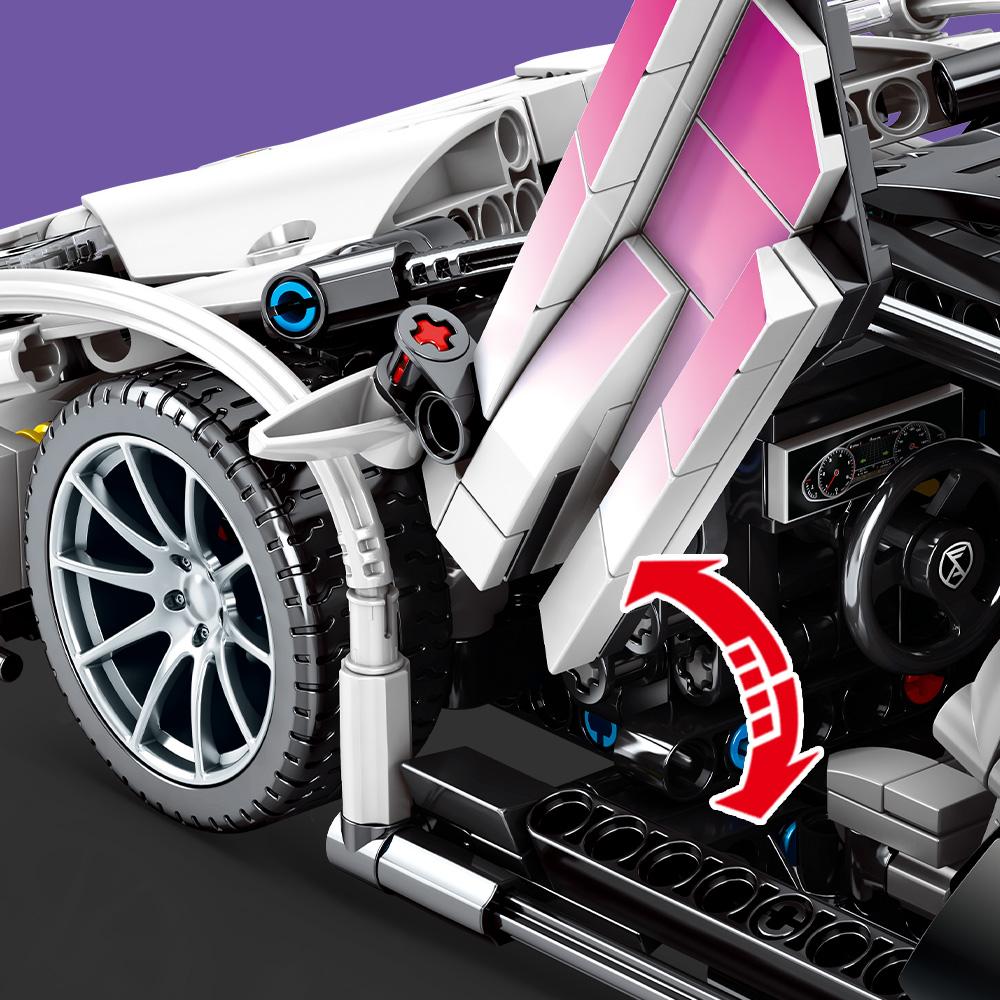 Спортивные машинки Строительные блоки Игрушки Взрослые наборы 1:14 MOC Building Set Модель гоночного автомобиля для мальчиков 12-16 8-14 лет 1404 детали