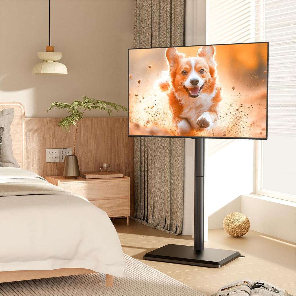 Rfiver TV High Type TV Compatible with TV Load Capacity 40 Wooden Height Rotation For Home and Business Black Stand, Stand, 27-55 Inches, Wall-Mounted