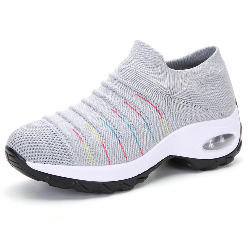 Fashion Women's new low heel comfortable mesh transparent women's walking air cushion non-slip casual sports shoes plus size 42