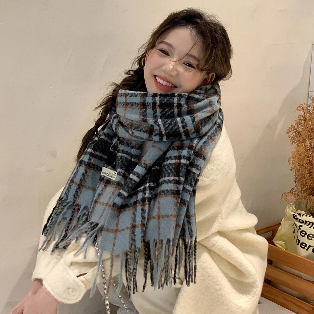 Шарф с кисточками из искусственного кашемира New Atmosphere для женщин на осень и зиму, с утолщенным бархатом и теплым воротником