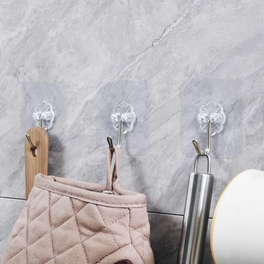 1/5/10Pcs Set Kitchen Bathroom Wall Hanger Sucker Sticky Non Trace Hooks