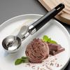 Ложка для мороженого из нержавеющей стали с триггером Легко чистится, антипригарная ручка Легкая ручка Ложка для печенья для мороженого, мороженого, смузи, фруктов