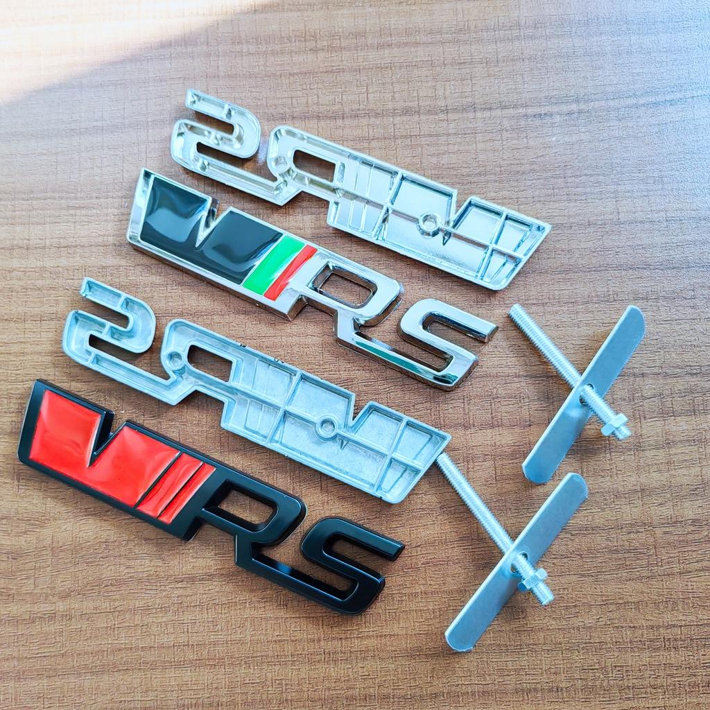 DAYB7 3D Metal RS Logo VRS Emblem Car Grill Badge For Skoda Kodiaq Rapid Fabia Octavia 1 2 3 A5 A7 MK1 MK3 MK4 VRS Sticker Accessories