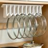 Lid Organizer for Cabinet 10 Slot Screw Mount Kitchen Storage Rack Space Saving Rack Cabinet/Food Container Lid Loft Organizer