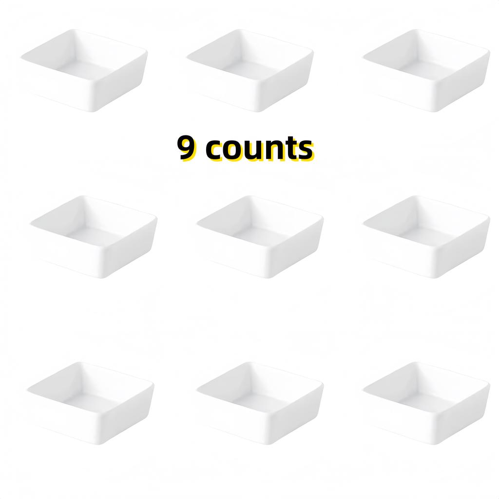 Ceramic white square dish platter, plate, snack side dish plate, hotel-level restaurant, molecular cuisine, sauce, flavor plate