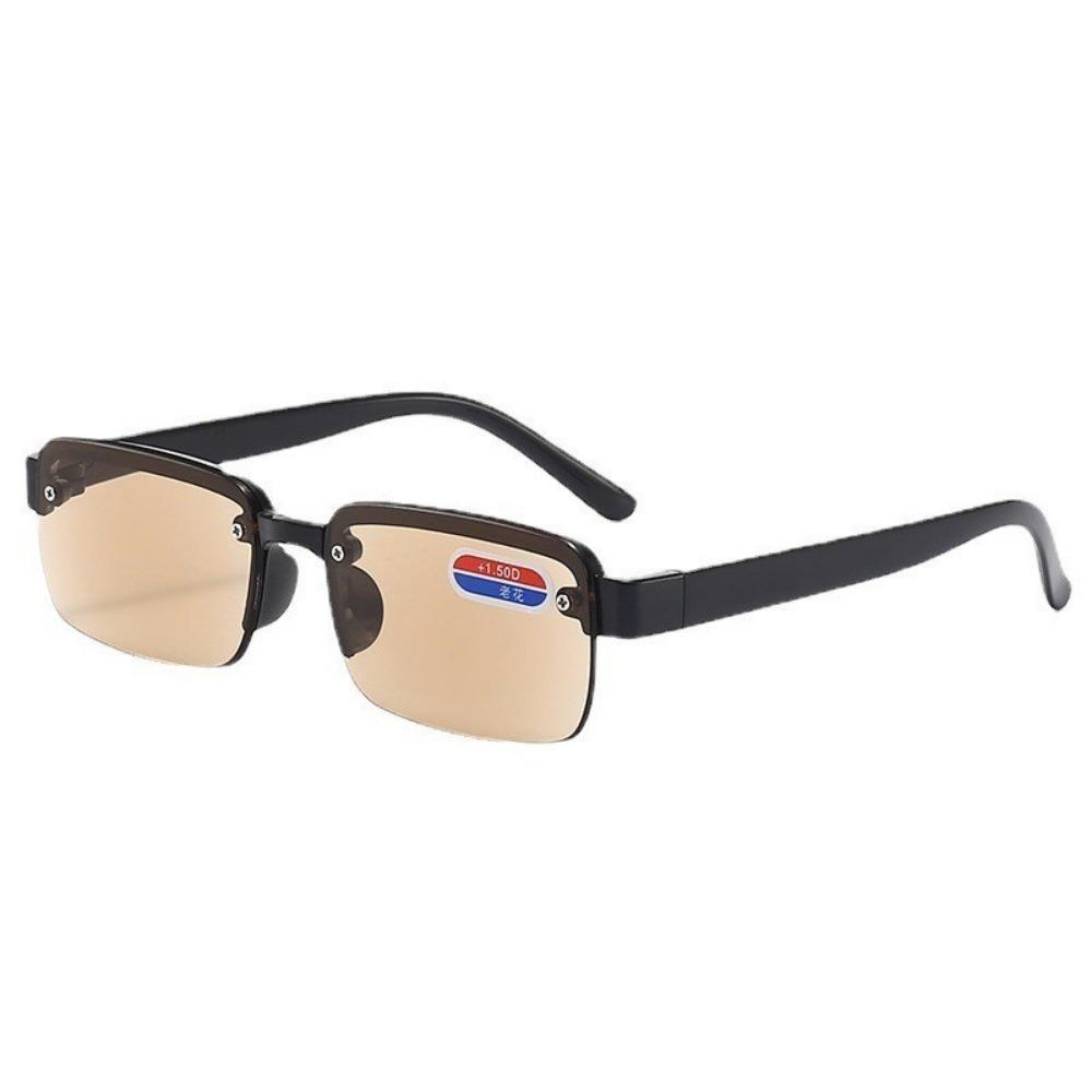 +100 до +400 Очки для чтения с полуободковой оправой Мужские Женские Линзы из хрустального стекла Очки для пресбиопии с диоптриями