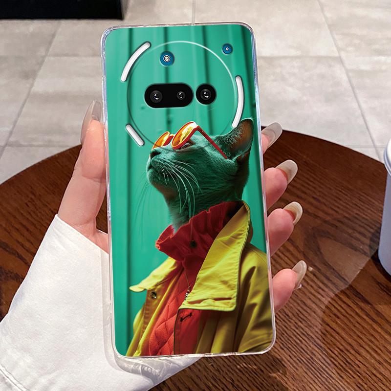 Casing For Nothing Phone 3a Case For Phone3a Back Cover Aesthetic Fashion Cute Cat Cartoon Soft Silicone Transparent Phone Case