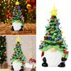 Gnome Christmas Tree Light Resin Lighted Faceless Old Man Figurines Portable Tabletop Ornament Festive Gift for Family Friends