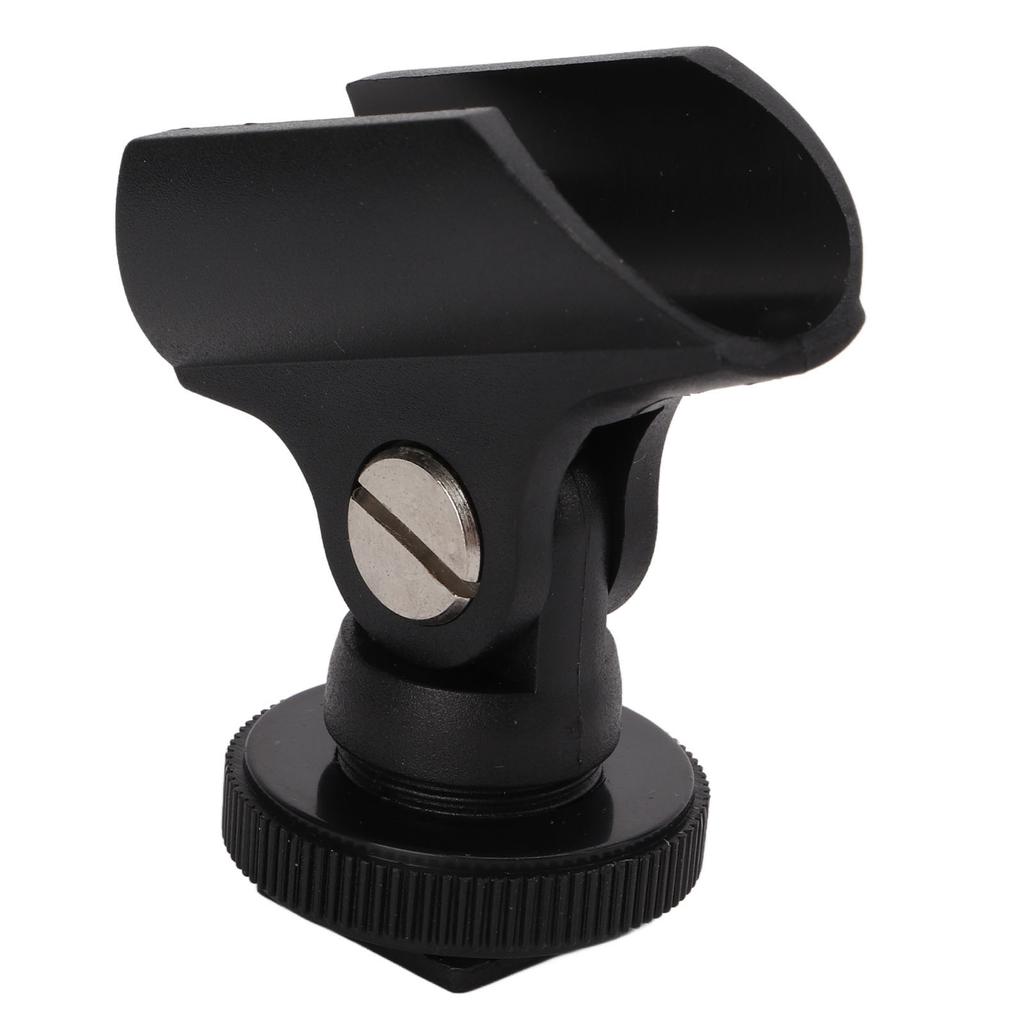 1.95см Держатель для микрофона Пластиковый зажим для микрофона Стойка с горячим башмаком и отверстием для винта 1/4 дюйма для зеркальной камеры