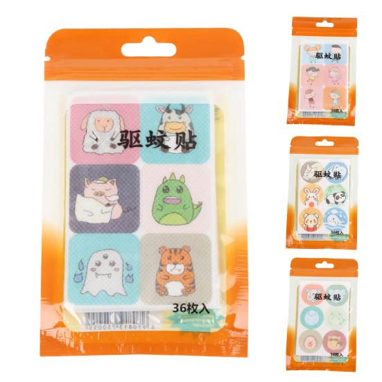 36 шт. многоцелевые эфирные масла привлекательные портативные репелленты с изображением животных патчи от комаров наклейки