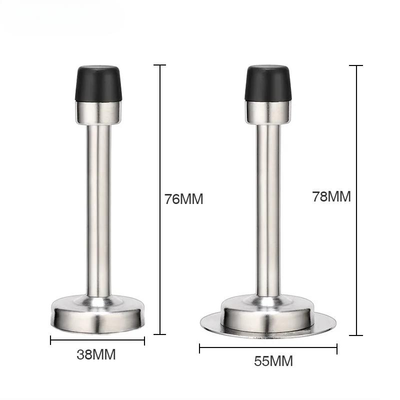 Дверные упоры из нержавеющей стали ZEXEF, настенный дверной упор, резиновый держатель, напольный крепеж с винтами, фурнитура для дома и спальни