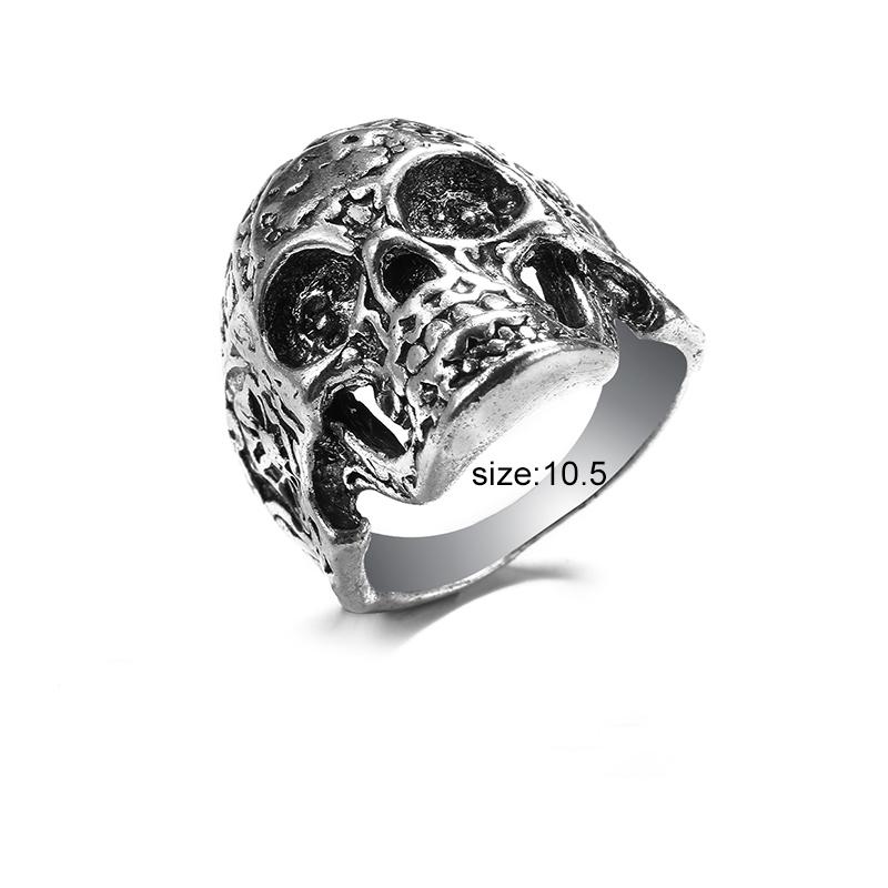 Кольцо для женщин и девочек Любовь Бабочка Череп Модные мужские украшения Винтаж Древнее серебро Цвет Панк Хип-Хоп Регулируемый Бохо