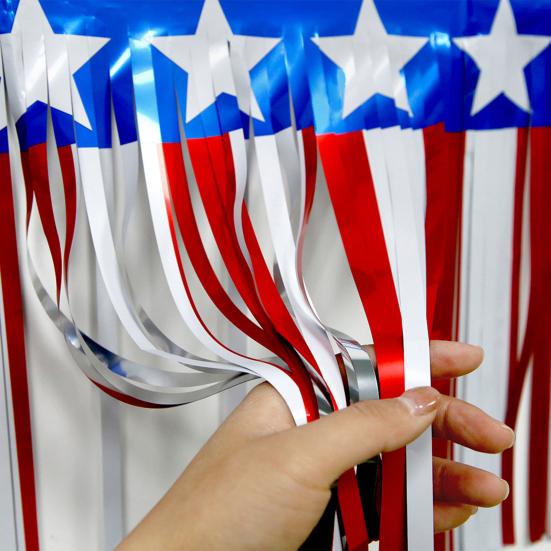 1/2 шт. Звезды и полосы бахрома баннеры патриотическая вечеринка настенные вымпелы занавески для декора Национального дня независимости