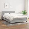 3140049 vidaXL Divan Bed with Mattress Light Grey 140x190cm Fabric