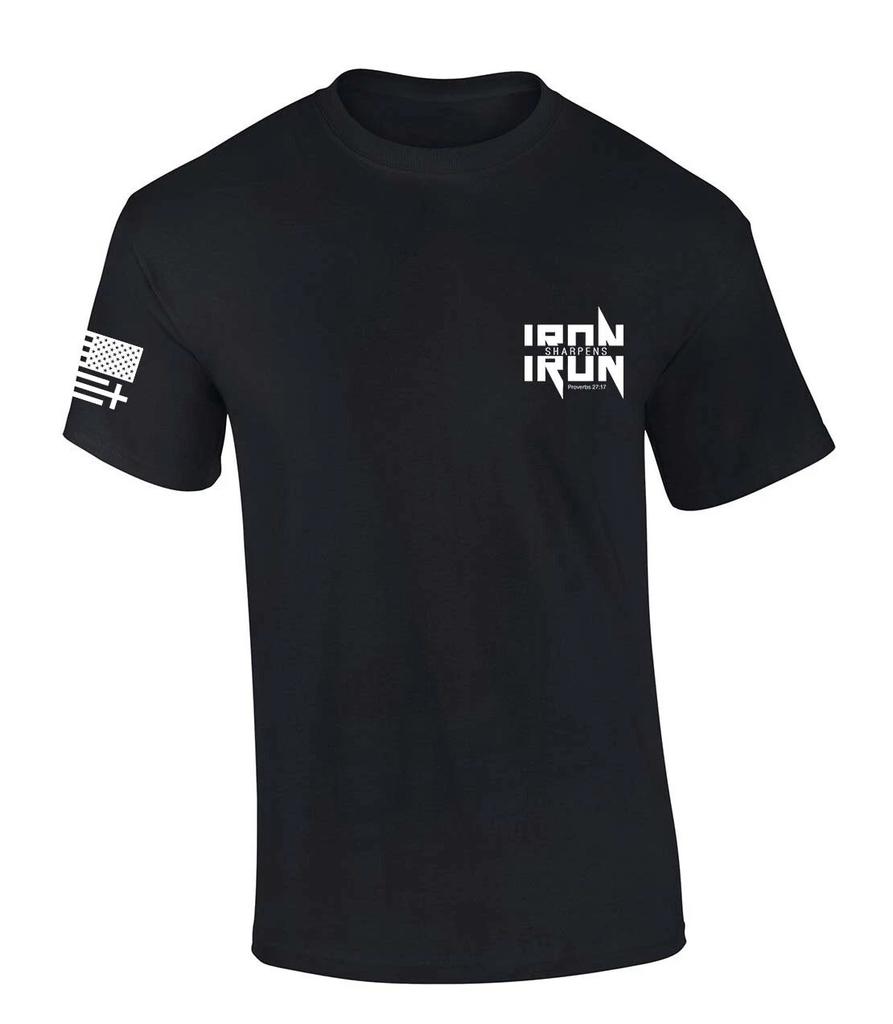 Trenz Shirt Company Мужская Христианская Футболка Железо Закаливает Железо Металлический Логотип Герб