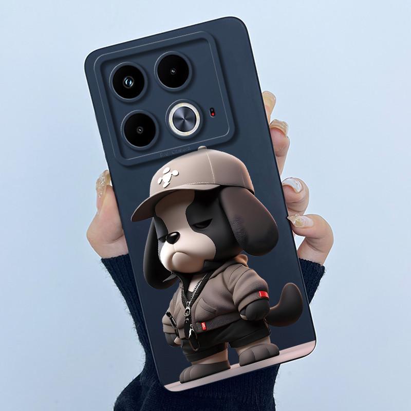 Чехол для телефона Infinix Note 40 Pro Plus 40X 4G 5G, милый мультяшный цветок, защитный, жидкий силикон, мягкая задняя крышка, ультратонкий корпус