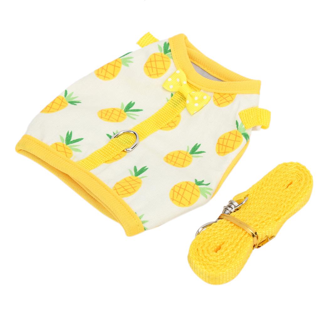 Жилет для маленьких домашних животных, шлейка и поводок, набор, регулируемый для морских свинок, одежда для мелких животных, желтый