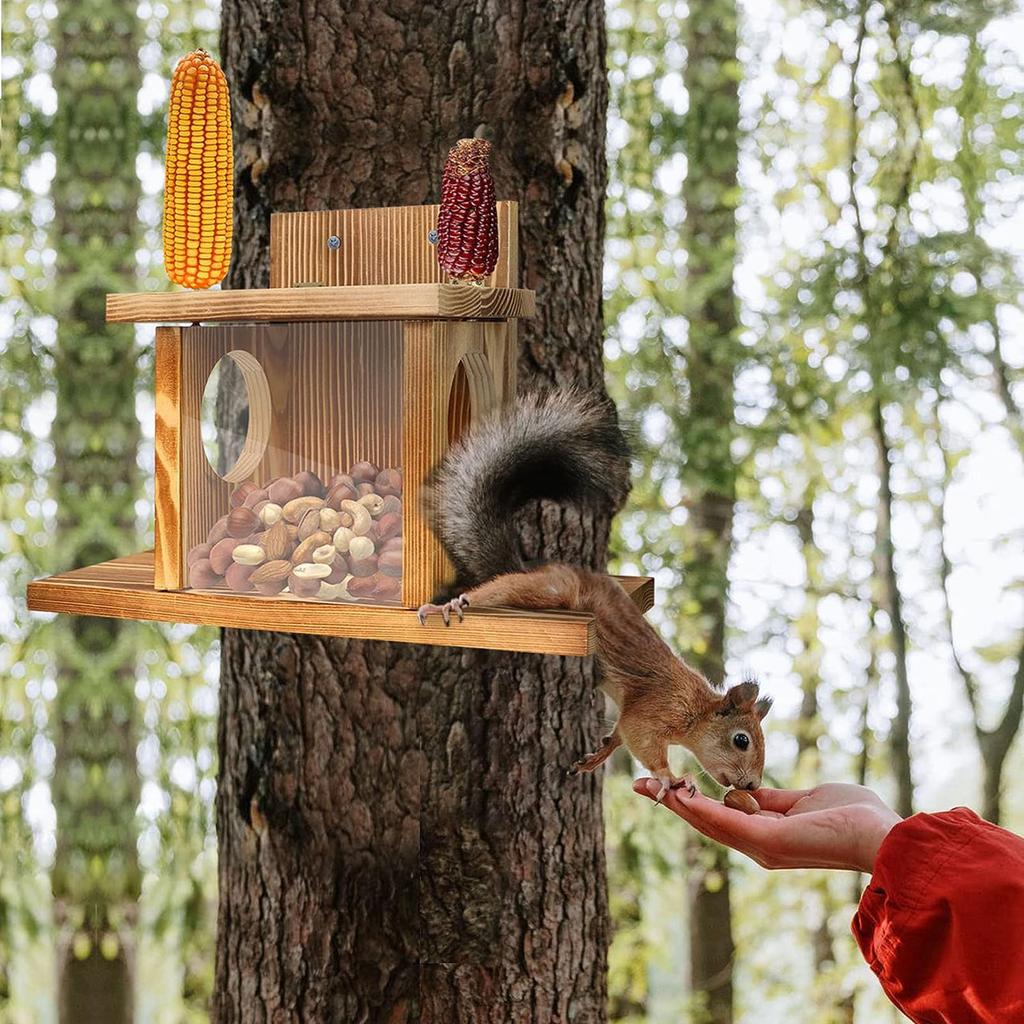 Hole Bird Nest Bird Cage Insulation Solid Wood Breeding Box Wooden House Birds Nest for Garden Patio Decorative Small Birds