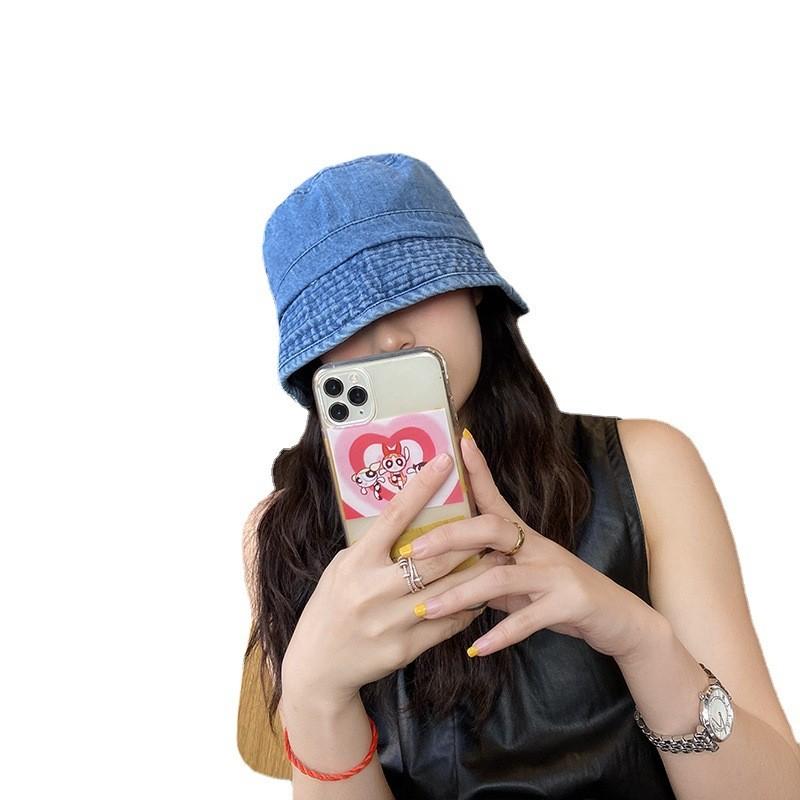 Denim Japaneseinspired Fashionable Bucket Hat For Women Breathable Shield Uv