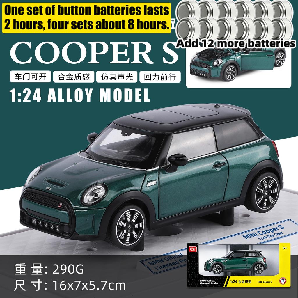 1:24 BMW MINI COOPER S F56 2021 Роскошный Компактный Спортивный Хэтчбек Металлический Литой Модель Автомобиля Декор для Дома Настольный Дисплей Игрушка