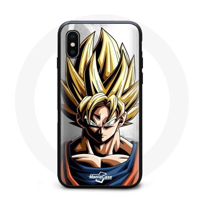Coque de téléphone - Dragon Ball Z - Iphone XS max - Jaune - Design unique - Rigide