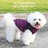 Dog Winter Coat with Zipper Padded Waterproof Jacket Harness Thickened Windproof Snow Jacket for Small Medium Large Dogs