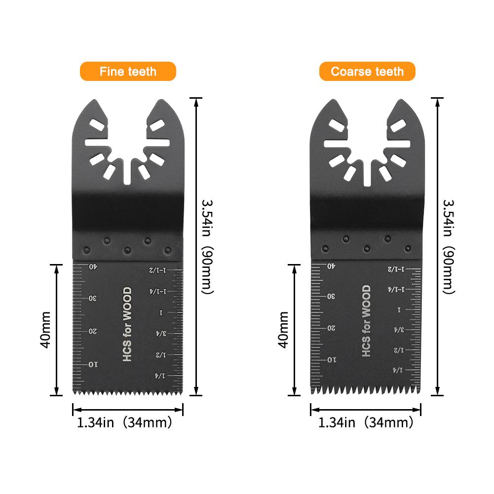 Универсальные пильные полотна Комплект многофункциональных лезвий для резки металла, дерева, пластика Осциллирующие многофункциональные пильные полотна