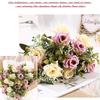 1 Bunches Artificial Rose Flowers Vintage Decor Silk Curled Rose Floral Bouquet Table Home Wedding Decor Fake Flowers Crafts Party Decor
