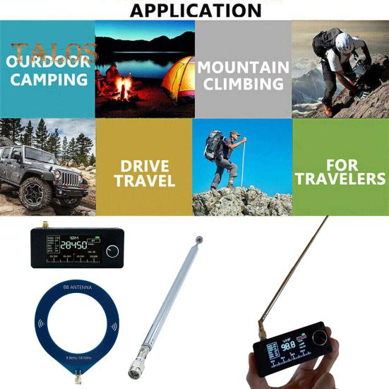 0,5-108 МГц портативный мини-радио перезаряжаемый карманный размер 1,9-дюймовый IPS экран вседиапазонный радиоприемник HF/SW/MW/VHF радио