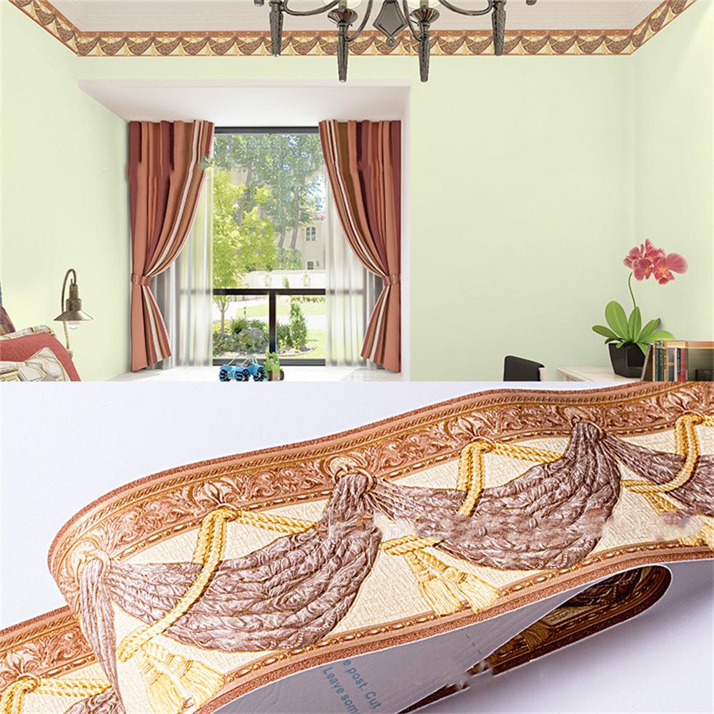 10СМ ПВХ Водонепроницаемая Линия Талии Дерево Мрамор Самоклеящаяся Плинтусная Линия Обои Декор Гостиной Виниловый Бордюр Наклейка для Угла Стены