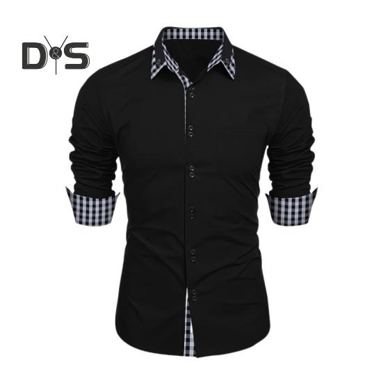 Мужская весенняя рубашка с цветными блоками и клетчатым принтом, однобортная приталенная рубашка с длинным рукавом и пуговицами с лацканами, уличная одежда, повседневная деловая рубашка-кардиган, пальто