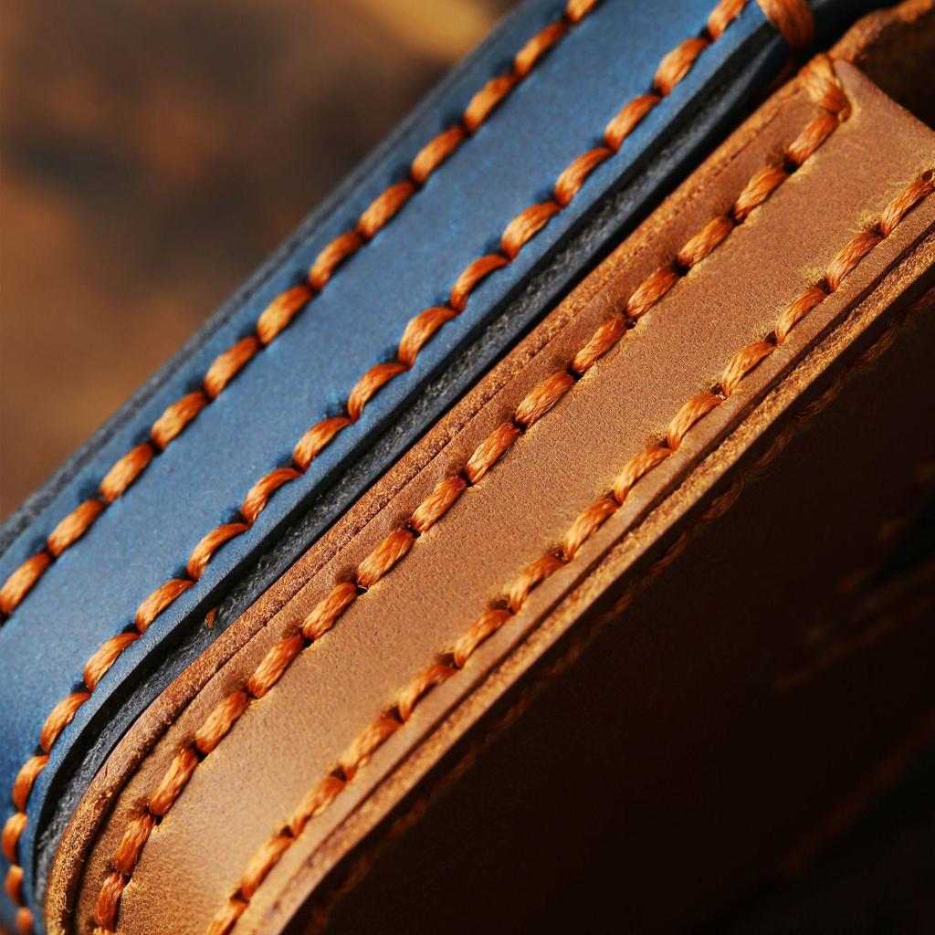 Genuine Leather Hand-Sewn Key Cover for Dongfeng Peugeot & Citroen DS