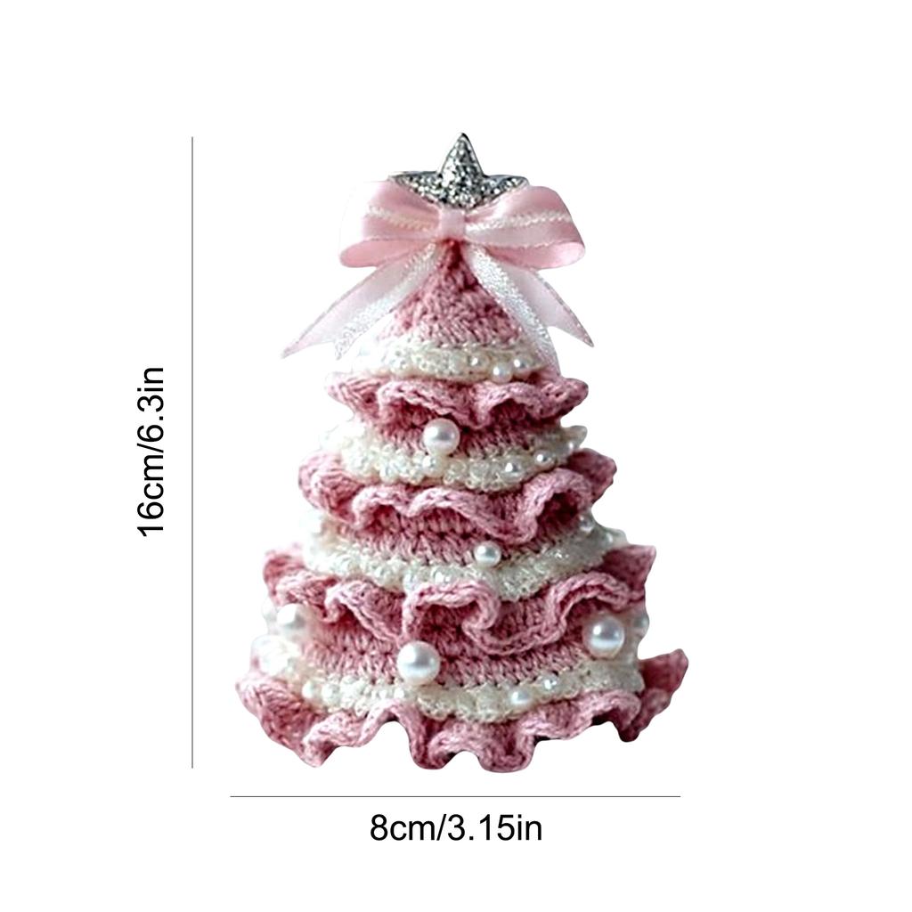 DIY Crochet Christmas Tree Kit DIY Crochet Knitting Material Kit Christmas Crochet Kit Festive Crochet Tree Crafts for Beginners